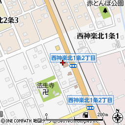 西神楽郵便局周辺の地図