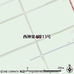 北海道旭川市西神楽４線１３号周辺の地図