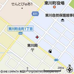 道の駅ひがしかわ道草館周辺の地図