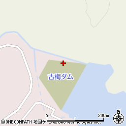 古梅ダム周辺の地図