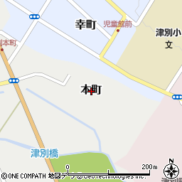 北海道津別町（網走郡）本町周辺の地図
