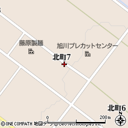 北海道上川郡東川町北町周辺の地図