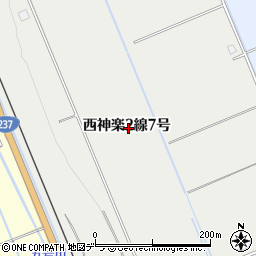 北海道旭川市西神楽２線７号周辺の地図