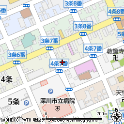 北海道新聞販売所　倉本販売店周辺の地図