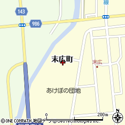 北海道常呂郡訓子府町末広町周辺の地図