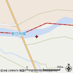 恵岱別橋周辺の地図