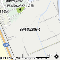北海道旭川市西神楽２線６号周辺の地図