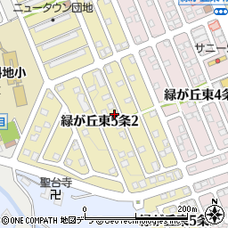 北海道旭川市緑が丘東５条周辺の地図