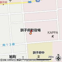 訓子府町役場　企画財政課周辺の地図