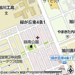 北海道旭川市緑が丘東４条周辺の地図
