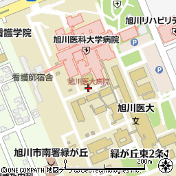 旭川医大病院周辺の地図
