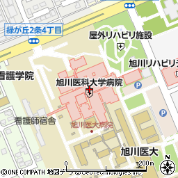 旭川医大病院内簡易郵便局周辺の地図
