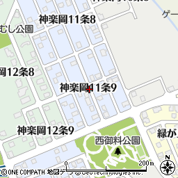 北海道旭川市神楽岡１１条9丁目周辺の地図