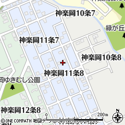 北海道旭川市神楽岡１１条8丁目周辺の地図