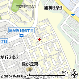 北海道旭川市緑が丘１条周辺の地図