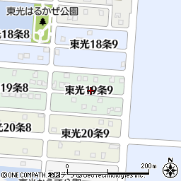 北海道旭川市東光１９条9丁目周辺の地図