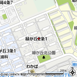 北海道旭川市緑が丘２条1丁目周辺の地図