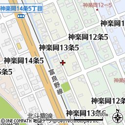 北海道旭川市神楽岡１３条周辺の地図