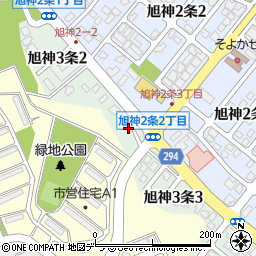 コメダ珈琲店旭川旭神店周辺の地図