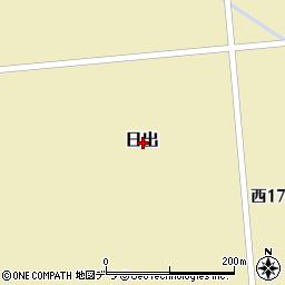 北海道常呂郡訓子府町日出周辺の地図