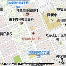 旭川神楽岡五条郵便局周辺の地図