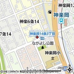 旭川神楽岡郵便局周辺の地図