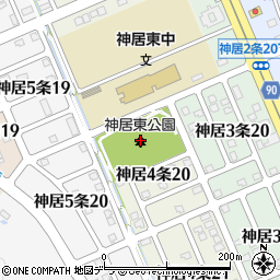 神居東公園周辺の地図