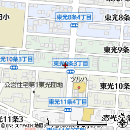 旭川東光郵便局周辺の地図