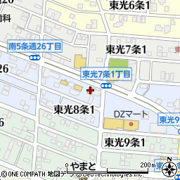 旭川南六条通郵便局周辺の地図