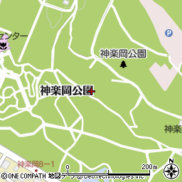 北海道旭川市神楽岡公園周辺の地図