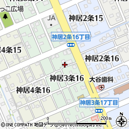 北海道旭川市神居３条16丁目周辺の地図