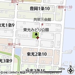 東光みどり公園トイレ周辺の地図