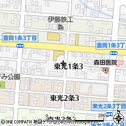 北海道旭川市東光１条3丁目周辺の地図