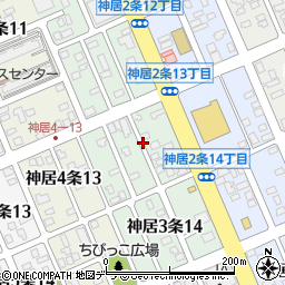 北海道旭川市神居３条周辺の地図