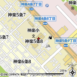 旭川市立神楽小学校周辺の地図