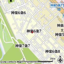 北海道旭川市神楽６条周辺の地図