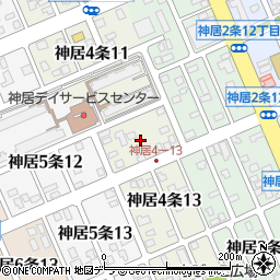 北海道旭川市神居４条周辺の地図