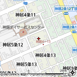 北海道旭川市神居４条周辺の地図
