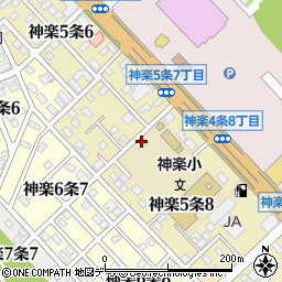 北海道旭川市神楽５条周辺の地図