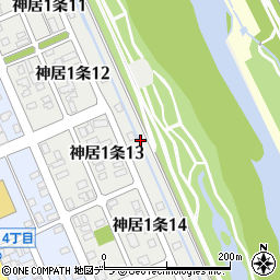 北海道旭川市神居１条13丁目周辺の地図