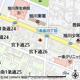 セブンイレブン旭川東警察署前店周辺の地図