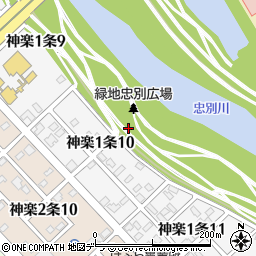 北海道旭川市神楽１条10丁目周辺の地図