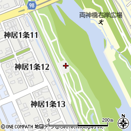 両神橋上流左岸広場公衆トイレ周辺の地図