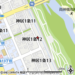 北海道旭川市神居１条12丁目周辺の地図