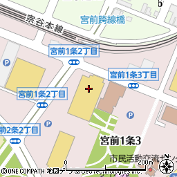 コメリパワー旭川宮前店　リフォームカウンター周辺の地図