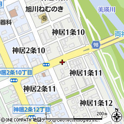 神居1ー10周辺の地図