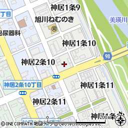 北海道旭川市神居１条10丁目2周辺の地図