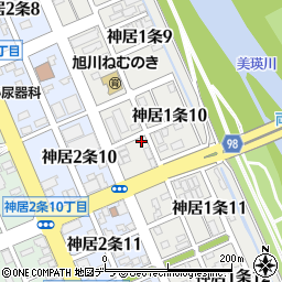 北海道旭川市神居１条10丁目周辺の地図