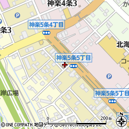 旭川神楽郵便局周辺の地図