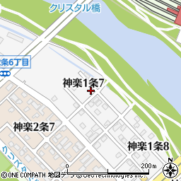 北海道旭川市神楽１条7丁目周辺の地図